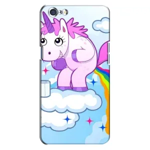 Чехол Unicorn на Oppo A71 (Радуга единорожка)