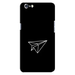 Чехол с картинками на черном фоне для Oppo A71 (Самолетик)
