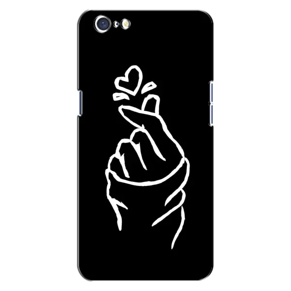 Чехол с рисунком «Сердце на черном» для OPPO A71 Чехол с рисунком «Сердце на черном» для OPPO A71
