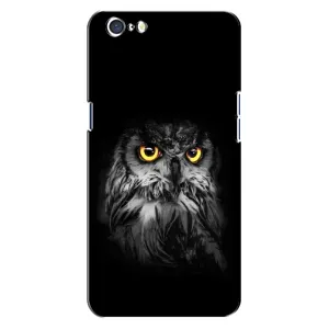 Чохли з принтом СОВИ для Oppo A71 (Сова на чорному)