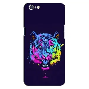 Силиконовый бампер с картинкой животных для Oppo A71 (Тигр-Арт)