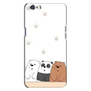 Чехлы с изображением разных животных для Oppo A71 (Удивленные медвеженки)
