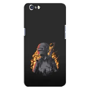 Силиконовый чехол с картинкой "Герой Pubg" на Oppo A71 (В огне)
