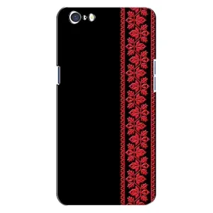 Силиконовый Чехол на Oppo A71 с картинкой Вышиванки (Вышиванка на черном)
