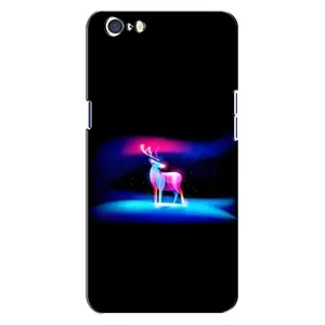 Силиконовый бампер с картинкой животных для Oppo A71 (Яркий олень)