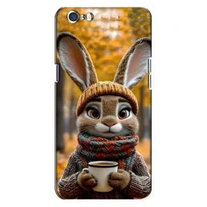 Печатный чехол «Зверята с кофе» для Oppo A71 (Зайчик с кофе)