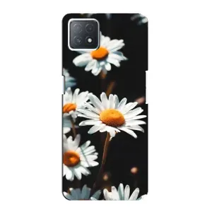 Чехол с ромашками на Oppo a72 (5G) (Белые ромашки)