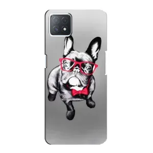 Чехол (ТПУ) Милые собачки для Oppo a72 (5G) (Бульдог в очках)