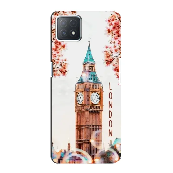 Чехол с рисунком «Часы Лондон» для OPPO A72 (5G)