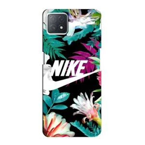 Силиконовый Чехол на Oppo a72 (5G) с картинкой Nike (Цветочный Nike)
