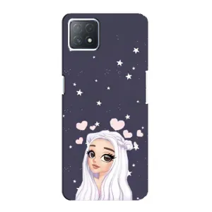Чехол Стильные девушки на Oppo a72 (5G) (Девушка и сердечки)