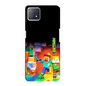 Чехлы для Oppo a72 (5G) (Персонажи Майн Крафт) (Герой Майнкрафт)