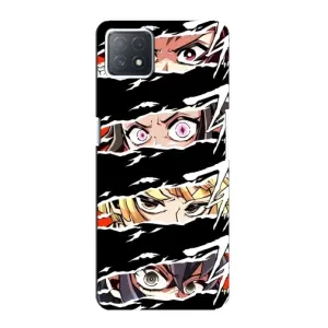 Силиконовые чехлы с глазами Anime для Оппо А72 (5G) (Глаза на чорном)