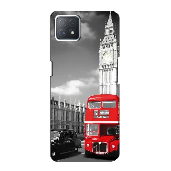 Чехол с рисунком «Красный автобус» для OPPO A72 (5G)