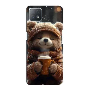 Печатный чехол «Зверята с кофе» для Oppo a72 (5G) (Медвежонок с кофе)