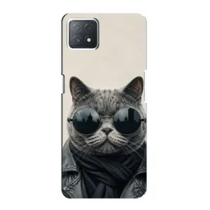 Чехол с рисунком «Модный кот» для OPPO A72 (5G)