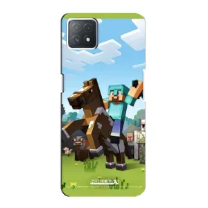 Чехлы для Oppo a72 (5G) (Персонажи Майн Крафт) (На коне)