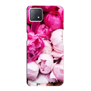 Силиконовый бампер с принтом (цветочки) на Оппо А72 (5G) (Пионы)