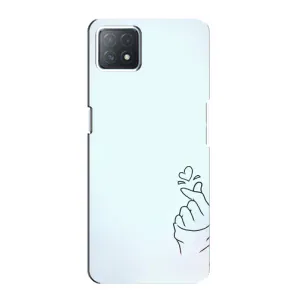 Чехлы (Знак сердечка) на Oppo a72 (5G) (Сердце на голубом)