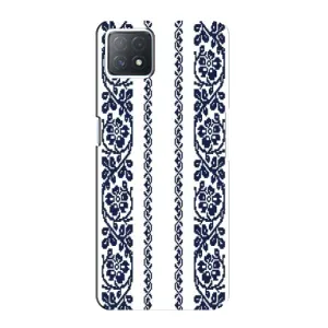 Силиконовый Чехол на Oppo a72 (5G) с картинкой Вышиванки (Синяя вышиванка)