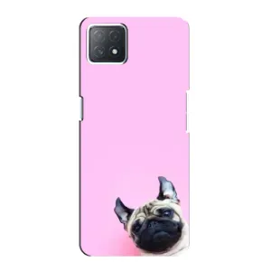 Бампер для Oppo a72 (5G) с картинкой "Песики" (Собака на розовом)