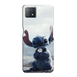 Чехол с рисунком Стич для OPPO A72 (5G) (Стич с цветочком)