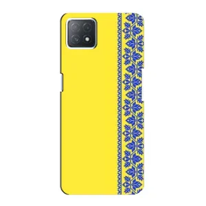 Силиконовый Чехол на Oppo a72 (5G) (Вышиванка на желтом)