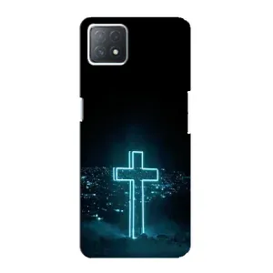 Чехлы для Оппо А72 (5G) (Крест Иисуса) (Яркий Крест)