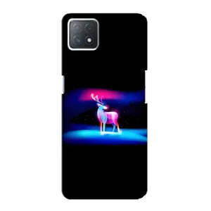 Силиконовый бампер с картинкой животных для Oppo a72 (5G) (Яркий олень)