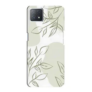 Чехол цветочный дизайн для Oppo a72 (5G) (Зелёный дизайн)