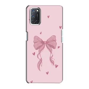 Чехол банты для Oppo A72 (Бант на розовом)
