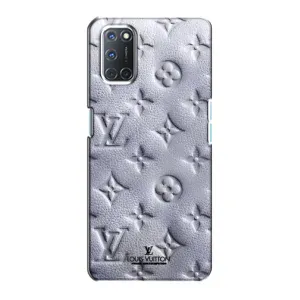 Текстурный Чехол Louis Vuitton для Оппо А72 (Белый ЛВ)