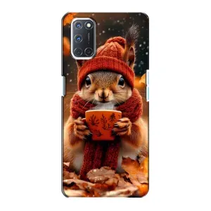 Друкований чохол 'Звірята з кавою' для Oppo A72 (Білка з кавою)