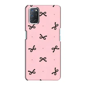 Чехол банты для Oppo A72 (Черные бантики)