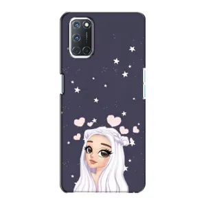 Чехол Стильные девушки на Oppo A72 (Девушка и сердечки)