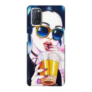 Чехол с картинкой Модные Девчонки Oppo A72 (Девушка с коктейлем)