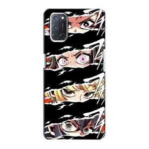Силіконові чохлі з очіма Anime для Оппо А72 (Очі на чорному)