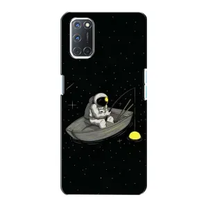 Силіконовый Чохол з принтом "Космонавти" на Oppo A72 (Космонавт на рибалці)
