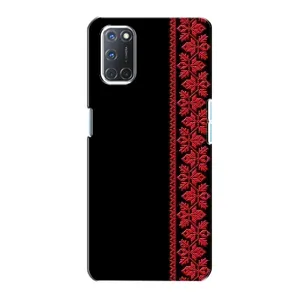 Силиконовый Чехол на Oppo A72 (Красная Вышиванка)