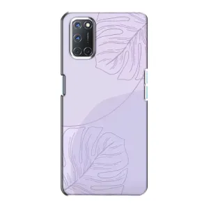 Чохол квітковий дизайн для Oppo A72 (Монстера фіолетова)