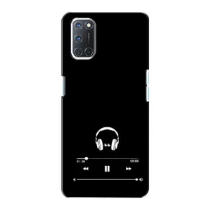 Чехол с картинками на черном фоне для Oppo A72 (Плеер)
