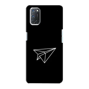 Чехол с картинками на черном фоне для Oppo A72 (Самолетик)