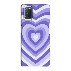 Чохли з тематикою "Маленькі Сердчеки" на Oppo A72 (Серце фіолет)