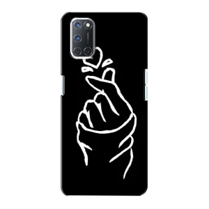 Чохол (Знак сердечка) для Oppo A72 (Сердечко на чорному)