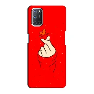 Чохол (Знак сердечка) для Oppo A72 (Сердечко на червоному)