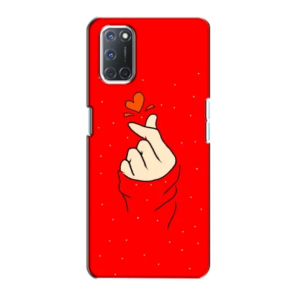 Чехол с рисунком «Сердце на красном» для OPPO A72 Чехол с рисунком «Сердце на красном» для OPPO A72