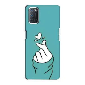 Чохол (Знак сердечка) для Oppo A72 (Сердечко на бірюзовому)