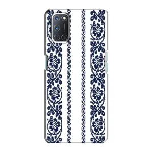 Силиконовый Чехол на Oppo A72 с картинкой Вышиванки (Синяя вышиванка)