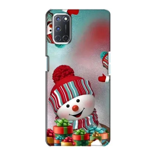 Чехол с рисунком «Снеговик в шапке» для OPPO A72