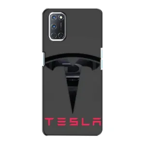 Силіконовий бампер з картинкою машини на Oppo A72 (Logo TESLA)